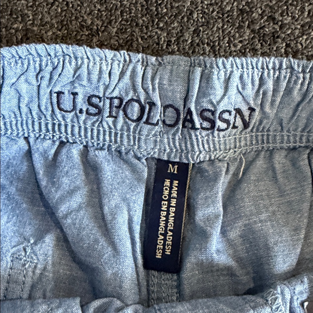 U.S. Polo Assn. Blue Men's Shorts with Dark Blue Embroidery - Picture 2 of 5